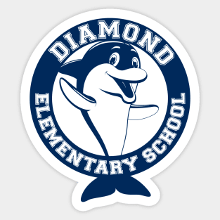 Diamond ES logo in navy Sticker